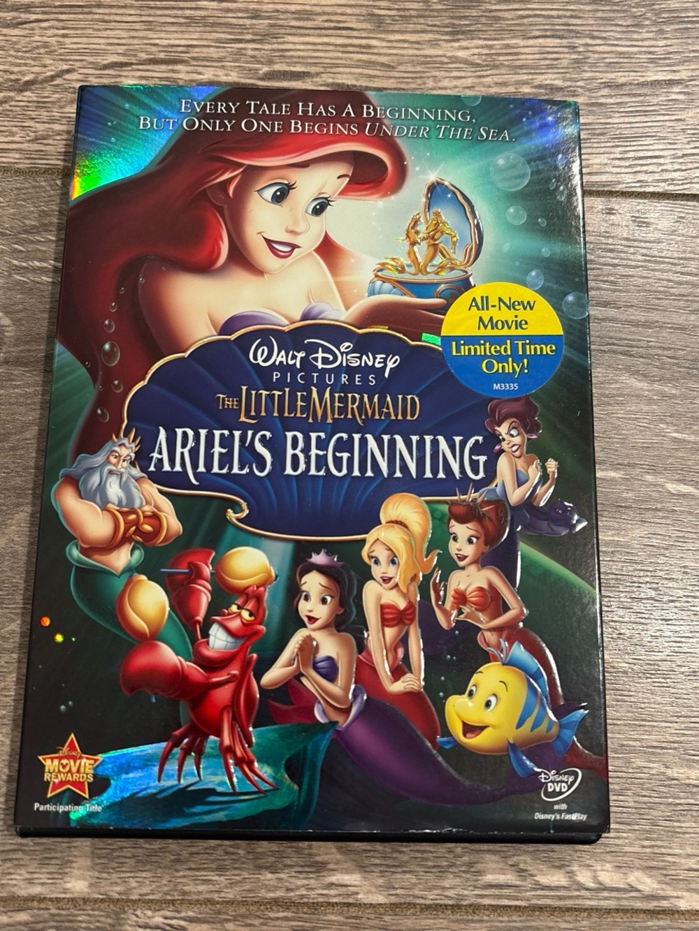 Disney The Little Mermaid: Ariel's Beginning - Colorful Illustrated DVD Cover